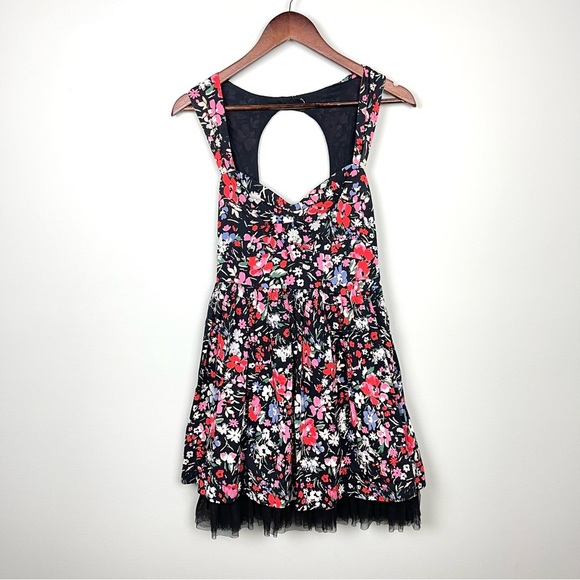 Free People Sunkissed Floral Mini Dress Cutout Back - Picture 2 of 7